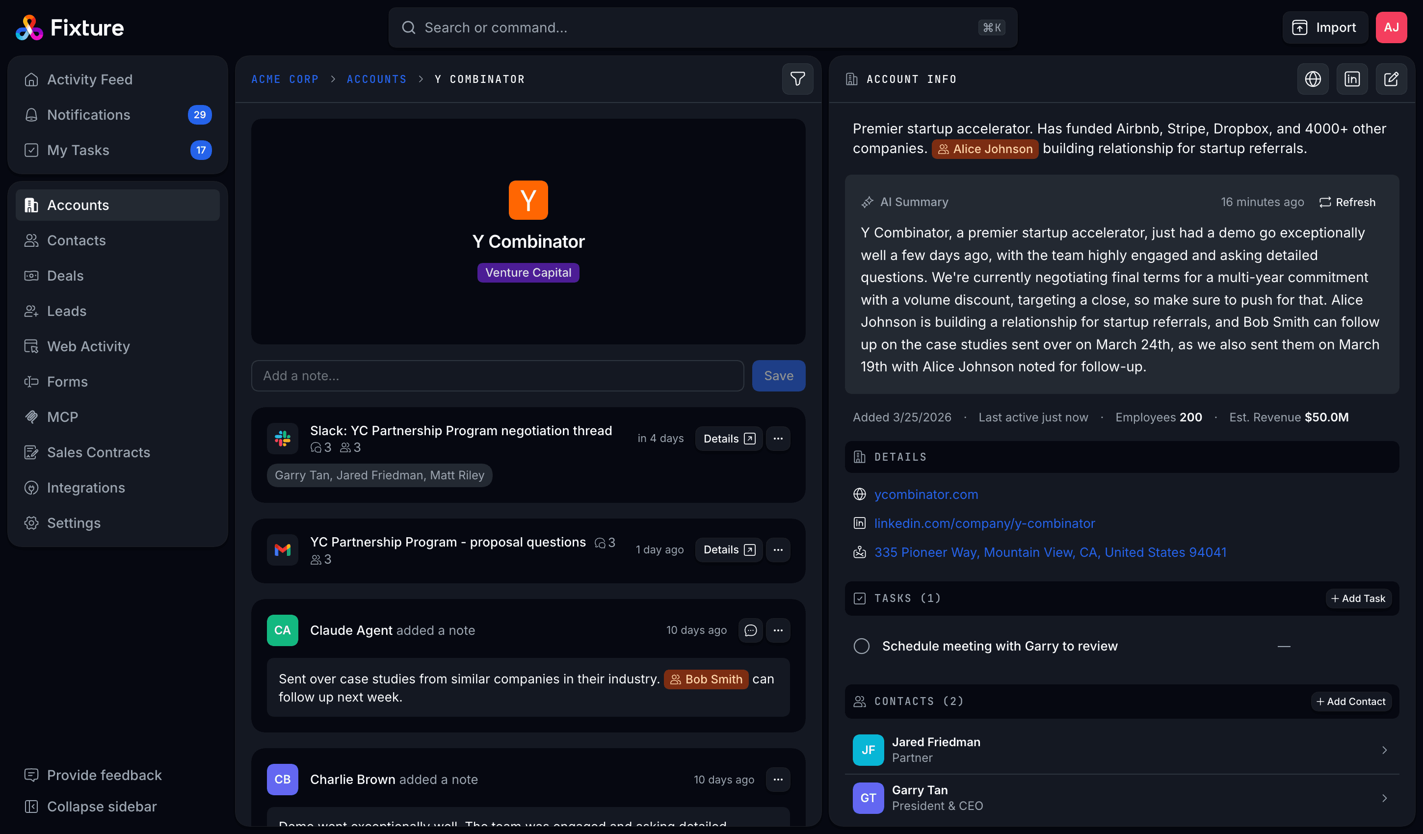 Fixture product screenshot